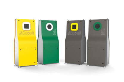 BOB Container Out-of-home sorting | Colours in accordance with ADEME standards and the host town's current colour chart.