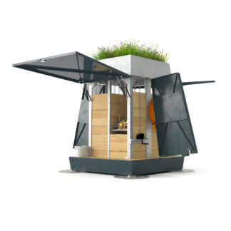 Composteur collectif Ekovore | Finition bois Douglas