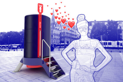Mise en situation de l'uritrottoir féminin à Nantes