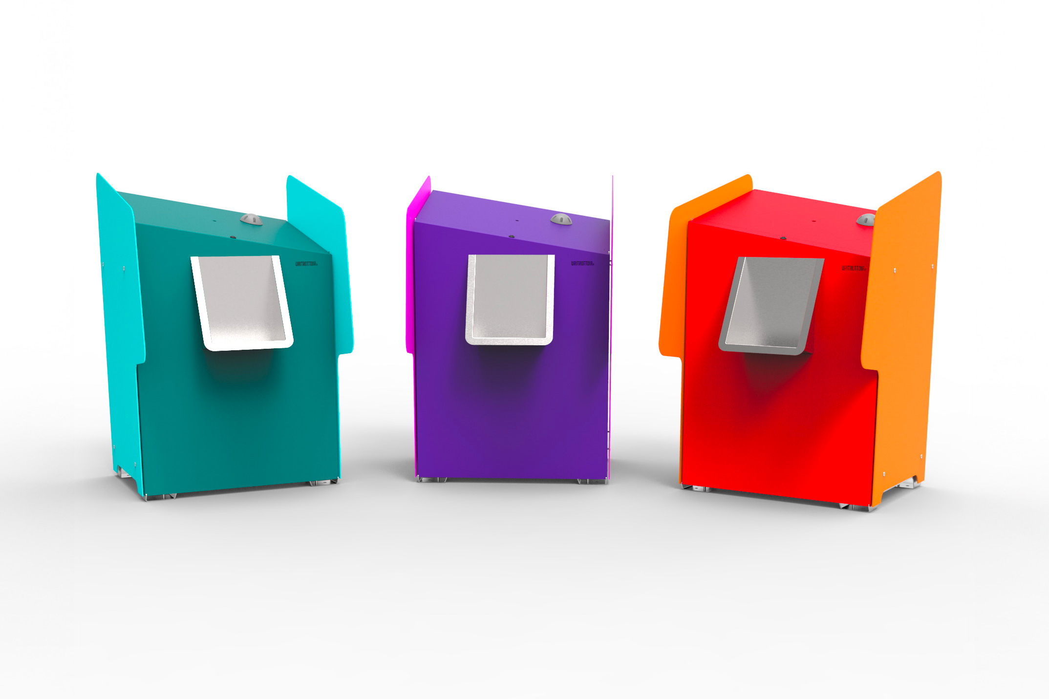 Trois uritrottoirs Maxi de couleurs vives pour une visibilité maximale