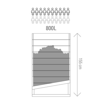 Composteur individuel 800L | pour 10 à 20 individus