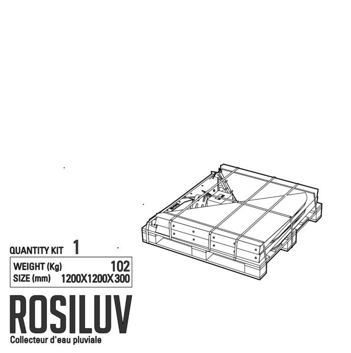 Rosiluv collecteur-réservoir autonôme design Faltazi - EKOVORE - pack palette géodis 1 élément
