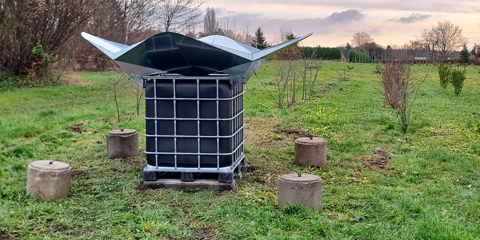 Rosiluv est installé au sein des pépinières de la Ville de Bruxelles pour l'irrigation au goutte à goutte des pépinières