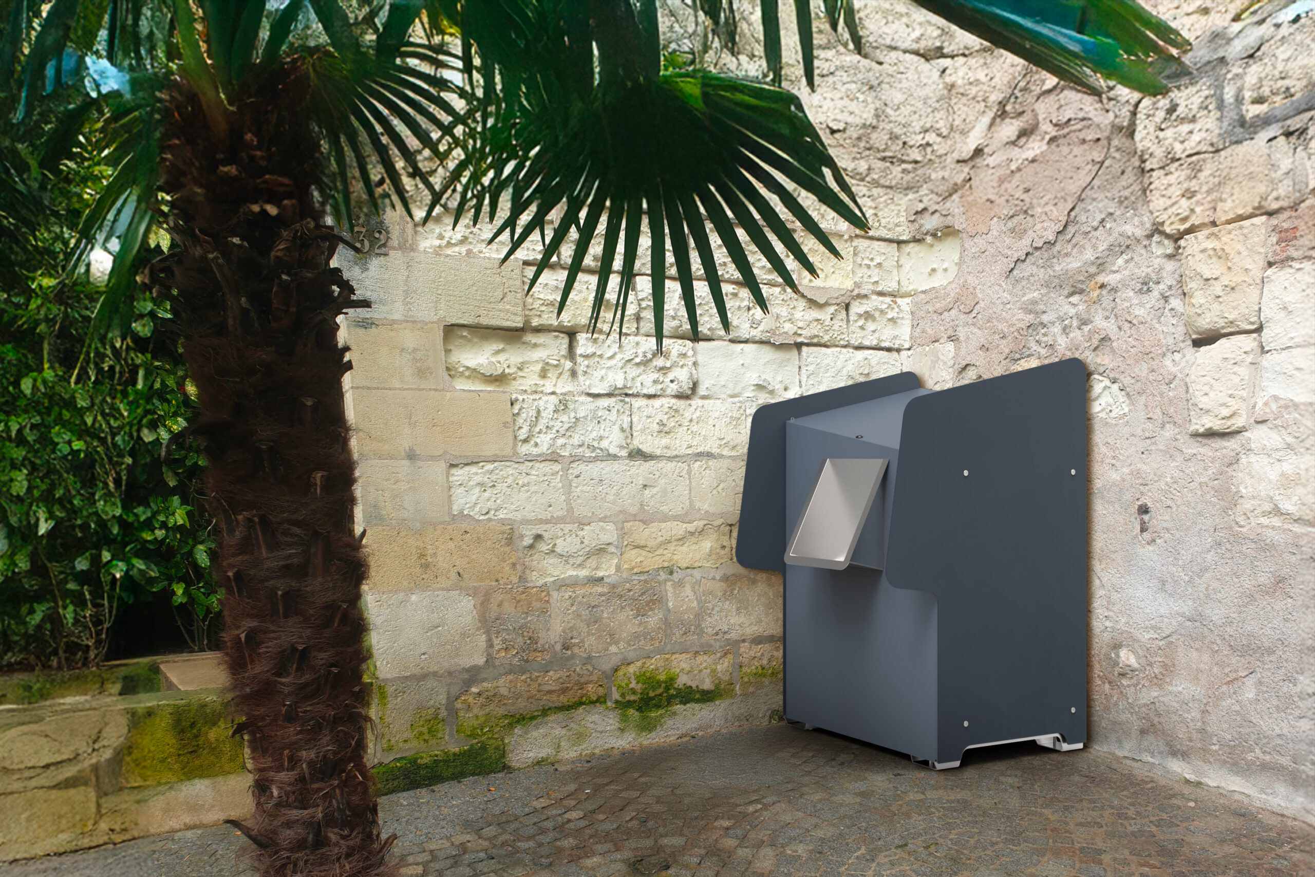 Uritrottoir Maxi installé dans un angle de rue à l’abri des regards